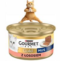 Šlapių kačių ėdalas Gourmet Gold Mus su lašiša, 24 x 85 g, Vokietija