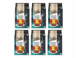 Katinų pašaras Sheba MINI Fresh su jautiena, vištiena ir ėriena padaže, 36 x 50 g