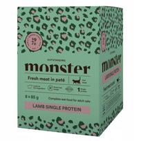 Šlapias kačių ėdalas Monster Lamb, 8 x 85 g