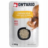 Šlapias vištienos sriuba ONTARIO katėms, 40 g, 12 vnt.