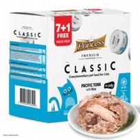 Princes tunų pašaras katėms be grūdų, 70 g, 7+1