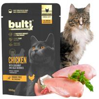 Šlapias kačių maistas BULTI SUPERFOODS vištiena su kokosais ir goji uogomis, maišelis
