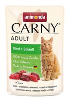 Šlapias kačių ėdalas Animonda Carny Adult, su jautiena ir stručiu, 85 g