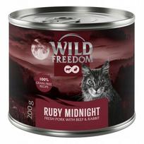 Katės konservai Wild Freedom Ruby Midnight, kiauliena, jautiena, triušiena, 200 g