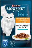 Šlapias kačių maistas Gourmet Perle su tunu, 85 g