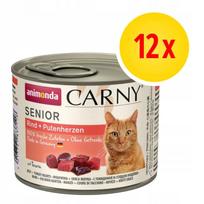 Šlapias kačių maistas Animonda Carny Senior, 12 x 200 g, įvairių skonių, be grūdų