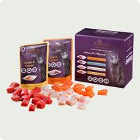 Kačių ėdalas Nuevo, įvairių skonių rinkinys, 8 x 85 g