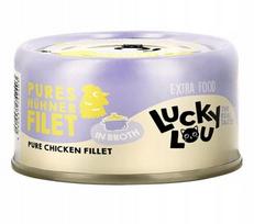 Drėgnas kačių ėdalas LUCKY LOU Extrafood su vištienos filė sultinyje, 70 g