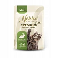 Šlapi kačių ėdalas NEKKO Daily Adult su triušiena padaže, 85 g
