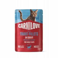 Šlapias kačių ėdalas Carnilove su upėtakiu ir ežiuole, 85 g