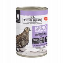 Drėgnas kačių ėdalas Wiejska Zagroda, putpelė, 400 g, monoproteinis