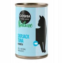 Šlapias kačių maistas Cosma Nature su padažu, tunas ir bonito, 140 g