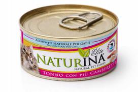 Katėms skirtas tuno filė su krevetėmis NATURINA Elite, 70 g