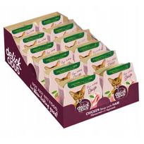 Kačių sriuba DELICKCIOUS su vištiena, kumpiu ir špinatais, 12 x 80 g