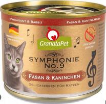Katėms skirtas GranataPet Symphonie No.9 konservas su fazanu ir triušiena, 200 g