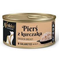 Šlapias kačių ėdalas Nekko Supreme su vištienos filė drebučiuose, 80 g