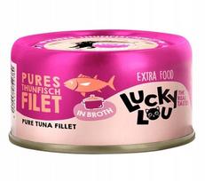Drėgnas kačių maistas LUCKY LOU Extrafood su tuno filė sultinyje, 70 g