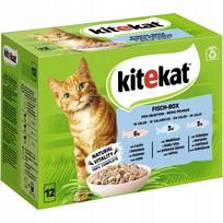 Drėgnas kačių maistas Kitekat žuvies rinkinys drebučiuose, 12 x 85 g