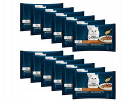 Kačių maistas GOURMET su vištiena ir jautiena, 12 x (4 x 85 g)
