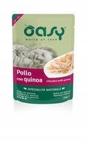 Kačių pašaro maišelis Oasy Natural su vištiena ir bolivinėmis balandomis, 70 g
