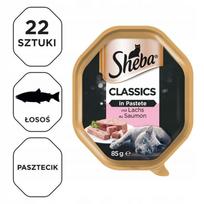 Šlapi kačių ėdalas su lašiša SHEBA, 85 g