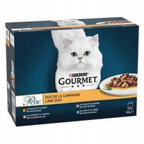 Šlapių kačių ėdalas Gourmet Perle Duet, 4 skoniai, 12 x 85 g