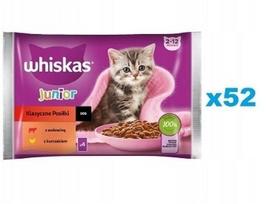 Kačių pašaras WHISKAS Junior kačiukams, šlapi, 52 x 85 g