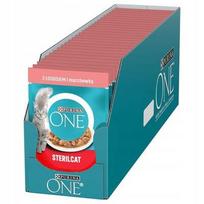 Šlapi maisto maišeliai sterilizuotoms katėms PURINA ONE, lašiša ir morkos, 13 x 85 g