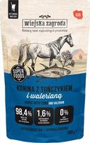 Šlapias kačių ėdalas su arkliena, tunu ir valerijonu, suaugusioms, 100 g