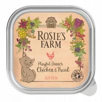 Drėgnas kačiukų pašaras ROSIE'S FARM su vištiena ir upėtakiu, 100 g