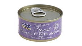 Konservuotas kačių maistas Fish4Cats, tuno ir ančiuvių filė, 70 g
