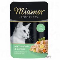 Katinų pašaras Miamor Feine Filets, tunas su daržovėmis drebučiuose, 100 g