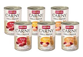 Šunų konservų rinkinys Animonda Carny Single Protein, 6 x 400 g, įvairių skonių