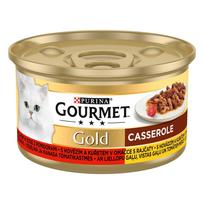 Šlapi katės ėdalas GOURMET Gold su jautiena ir vištiena pomidorų padaže