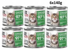 Šlapias kačių maistas John Dog Junior, su vištiena ir lašiša, 6 x 140 g