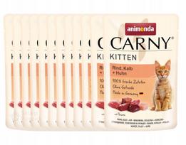 Šlapias kačiukų maistas Animonda Carny, 12 x 85 g, jautiena, veršiena, vištiena