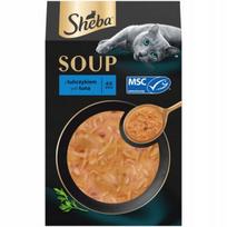 Drėgnas kačių maistas Sheba Soup su tunu, 40 x 40 g