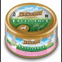 Kačių ėdalas Princess Excellence, vištiena, tunas, krevetės, filė, 70 g