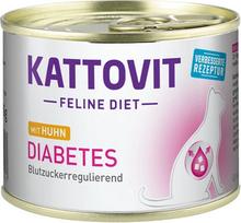 Katės pašaras KATTOVIT Diabetes, vištiena, 185 g