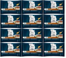 Kačių ėdalas PURINA Gourmet Perle, filė gabalėliai padaže, 12 x (4 x 85 g)