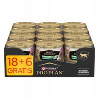 Sterilizuotų kačių pašaras PRO PLAN su lašiša ir tunu, 24 x 85 g
