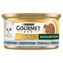 Šlapi kačių ėdalas „Gourmet Gold“ su jūros žuvimi, 85 g