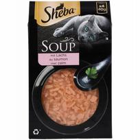 Katėms skirtas sultinys Sheba Soup su lašiša, 4 x 40 g