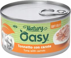 Kačių konservai OASY su tunu ir morkomis, 70 g
