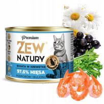 Šlapias kačių maistas su krevetėmis Zew Natury, 185 g