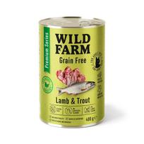 Katės ėdalas Wild Farm su ėriena ir upėtakiu, 400 g