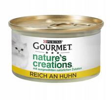 Šlapi kačių ėdalas Gourmet Nature's, vištiena ir morka, 85 g
