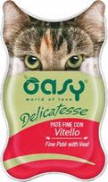 Šlapias kačių maistas Oasy Delicatesse Pate su veršiena, 85 g
