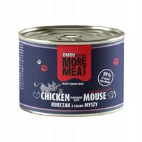 Drėgnas kačių maistas BUBA licious, vištiena ir pelė, 185 g