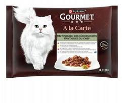 Katinų ėdalas Purina Gourmet A la Carte Chef, žuvis ir mėsa, 4 x 85 g